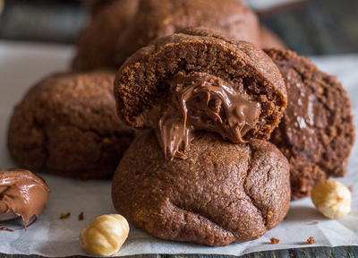 Double Nutella Stuffed Cookies