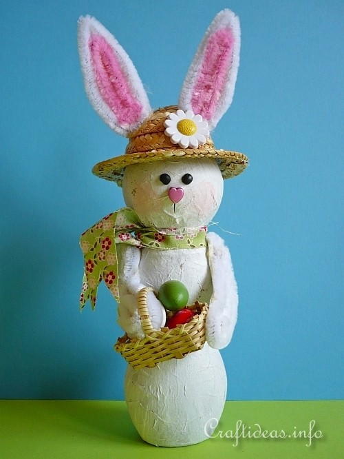 Recycled Bottle Easter Bunny