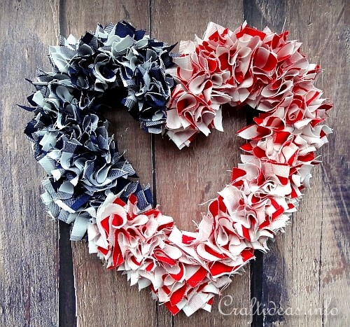 Patriotic Heart Wreath