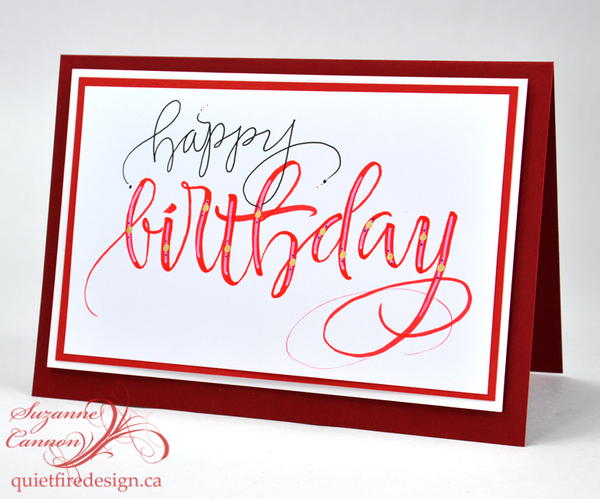 Polka Dot and Stripe Pen Play Birthday Card 