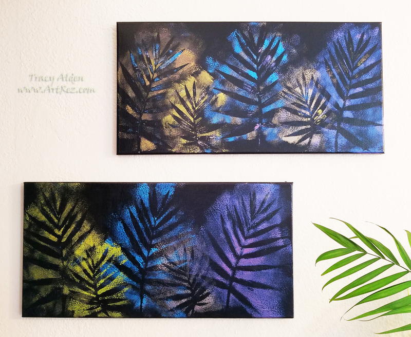 Palm Frond Stencil Art