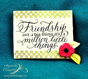 Stamped Polymer Clay Friendship Pin | FaveCrafts.com