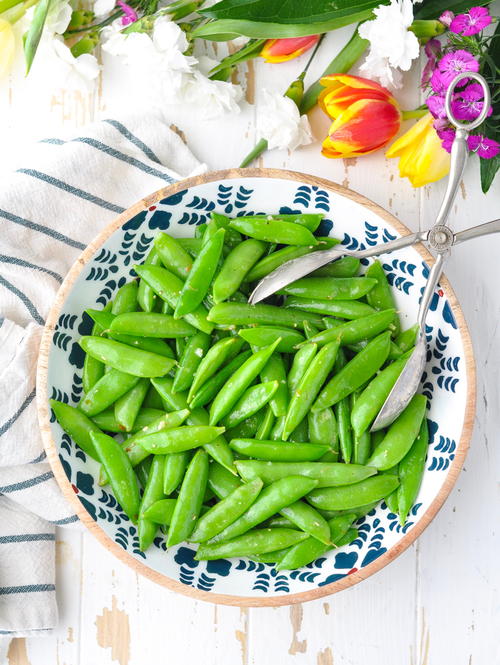 2-Ingredient Italian Sugar Snap Peas