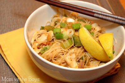 Thai Red Curry Chicken with Rice Noodles