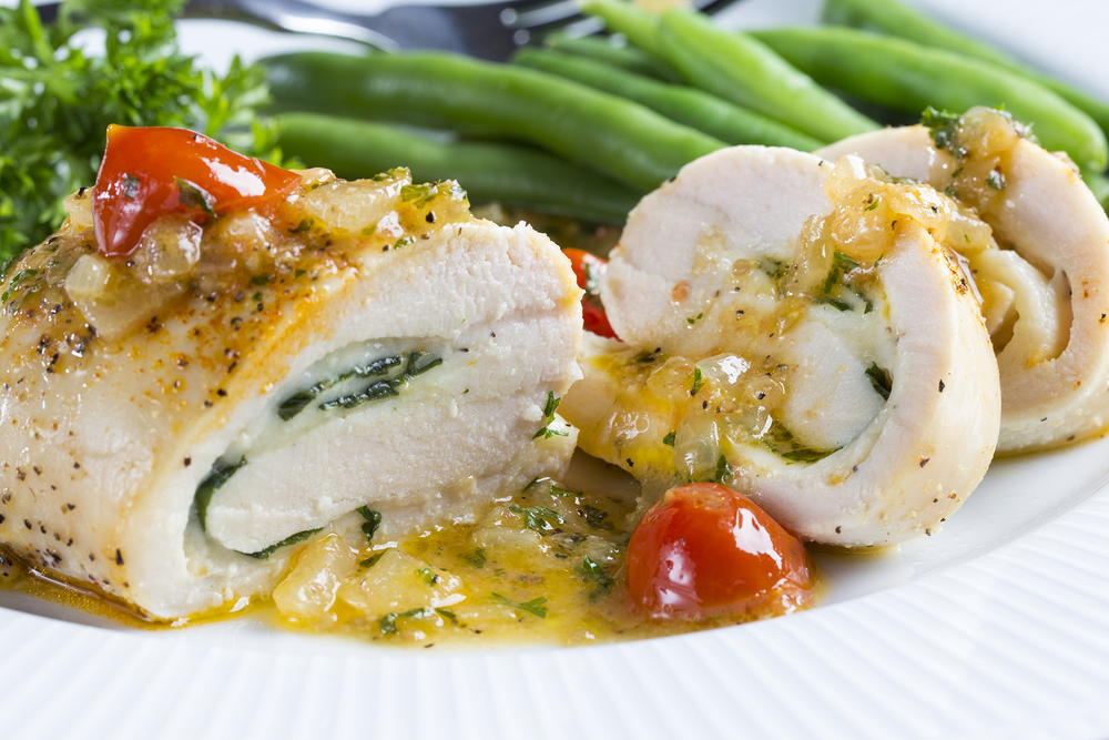 Basil and Cheese Stuffed Chicken