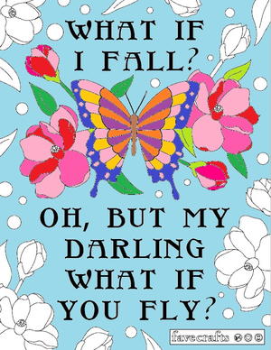What If You Fly Adult Coloring Page Favecrafts Com