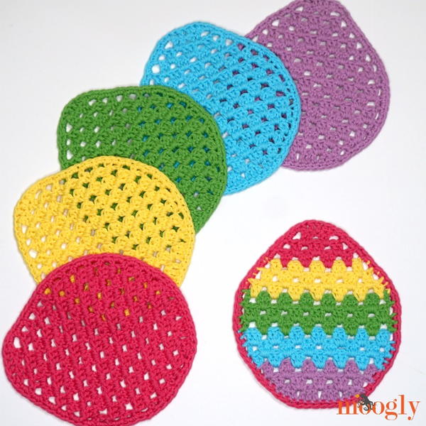 Easter Egg Granny Washcloth