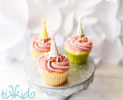Mini Party Hat Cupcake Toppers
