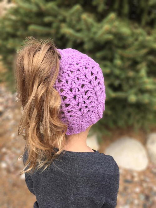 Lily Springtime Ponytail Hat