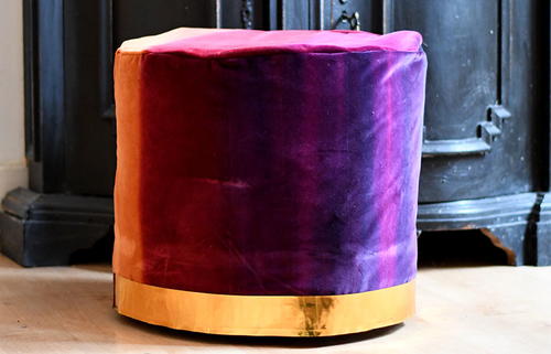 How to make a trendy floor pouf from a cable spool
