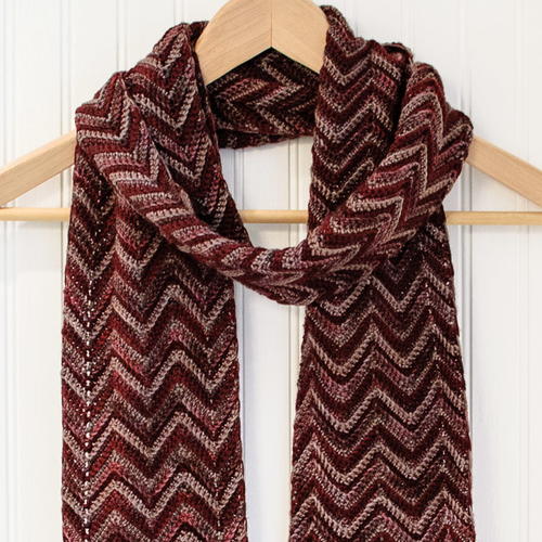 Three-Color Ripple Scarf 