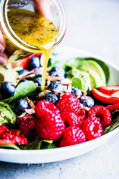 Spinach Avocado Salad with Berries