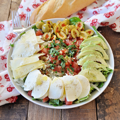 Three Cheese Mediterranean Chop Salad