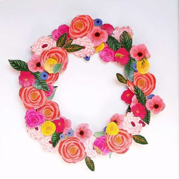 Gift Wrap Paper Wreath
