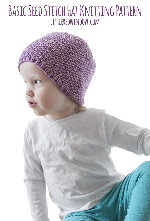 Double Pom Pom Hat Knitting Pattern - Little Red Window