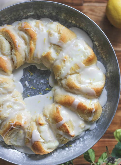 Lemon-Cream Cheese Crescent Ring