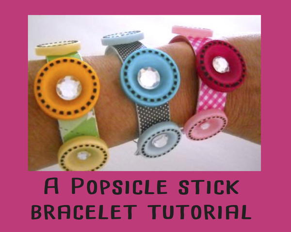 Popsicle stick bracelet summer craft idea