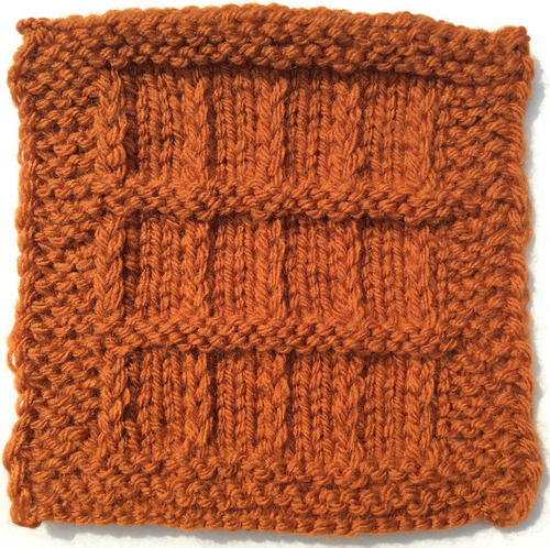 Slip Stitch Garter Stitch Boxes Square