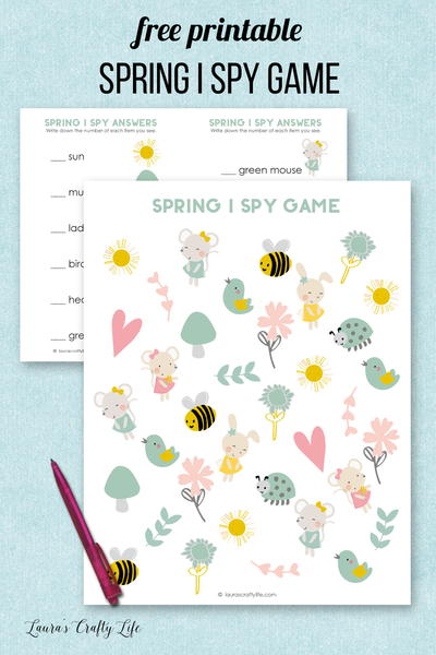 Spring I Spy Printable