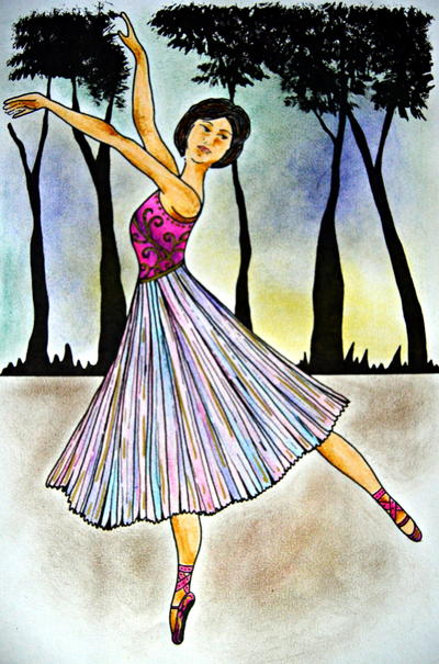 Ballerina Adult Coloring Page