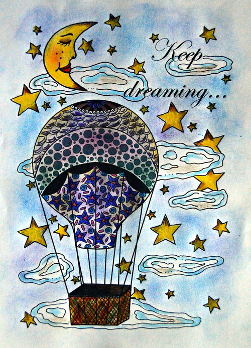 Keep Dreaming Adult Coloring Page