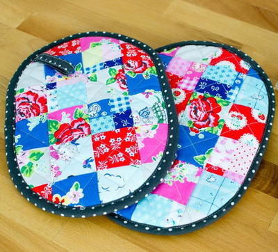 Charm Square Quilted Potholders