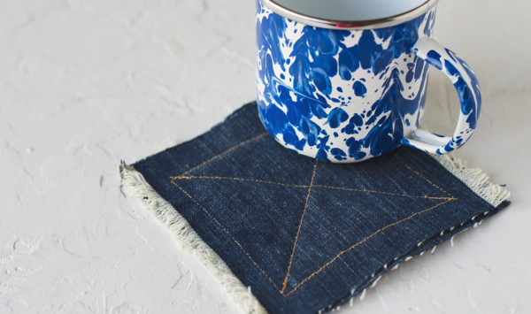 How to Make Coasters from Upcycled Denim
