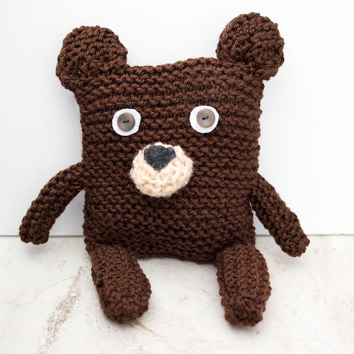 Square Bear Knitting Pattern Allfreeknitting Com