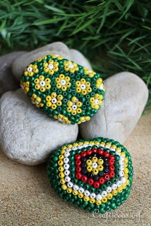 Beaded Stone Paper Weights