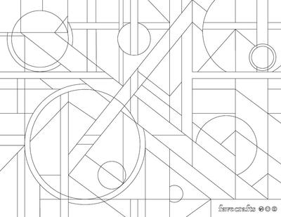 Painting Geometric Coloring Page