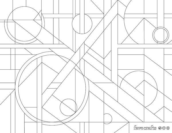 Geometric Painting Coloring Page