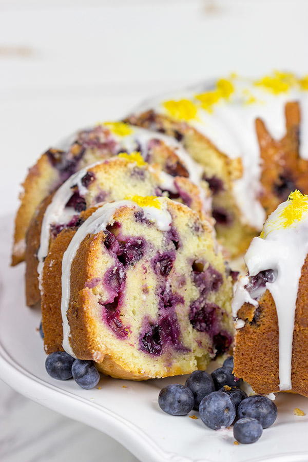 Lemon Blueberry 7UP Pound Cake | TheBestDessertRecipes.com