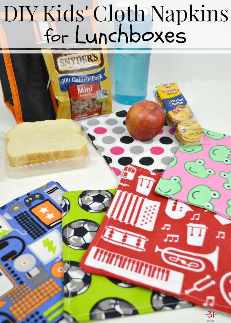 Kids' Cloth Napkins for the Lunchbox | AllFreeHolidayCrafts.com