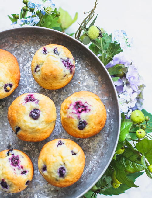 Bakery Style Blueberry & Blackberry Muffins