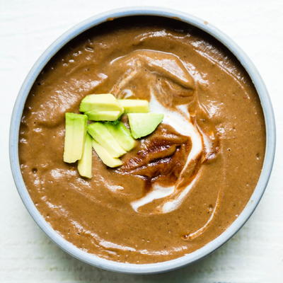 Healthy Black Bean Soup with Smoked Paprika and Chipotle