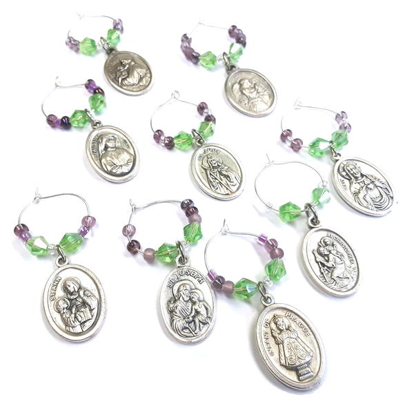 Saint Wine Charms