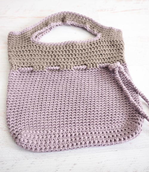 Lilac Roped Bag Crochet Pattern | FaveCrafts.com