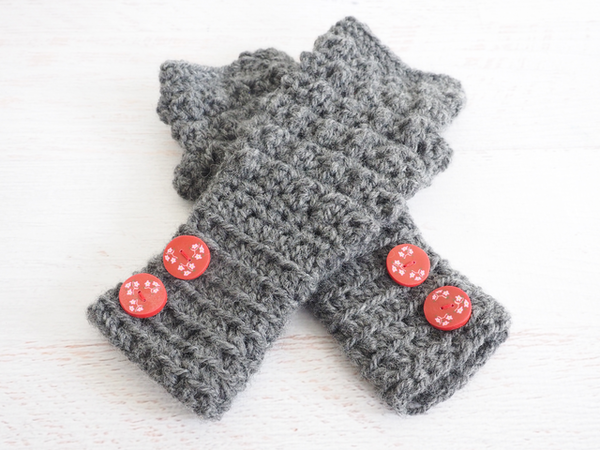 Aligned Cobble Fingerless Gloves Crochet Pattern