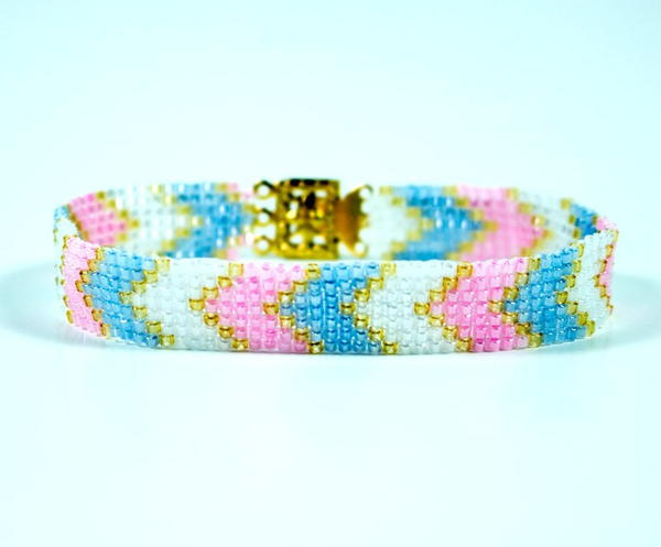 Square Stitch Chevron Bracelet