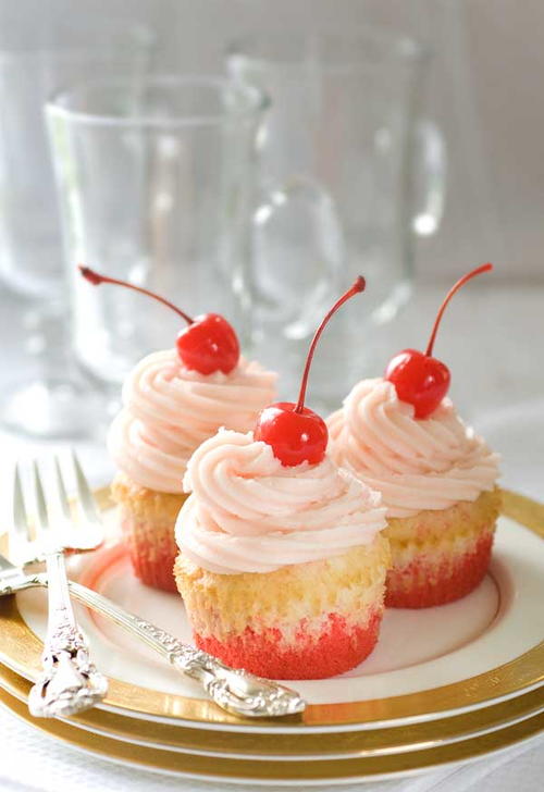 Homemade Shirley Temple Cupcakes