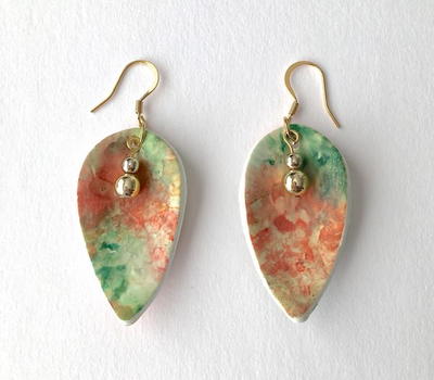 Ink and Clay Spoon Earrings