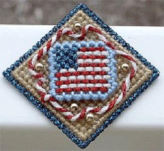 Fourth of July Flag Pin