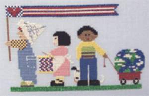 Fourth of July Marching Cross Stitch