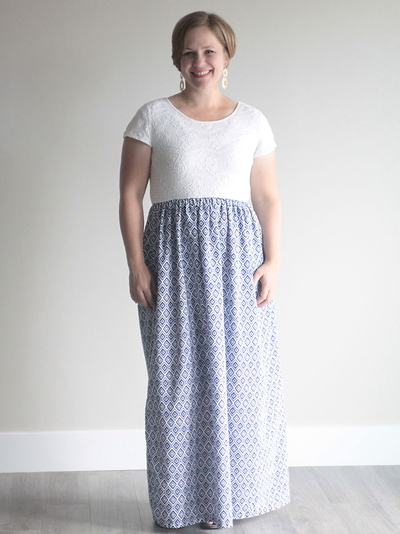 Cap Sleeve DIY Maxi Dress | AllFreeSewing.com Cap Sleeve DIY Maxi Dress | AllFreeSewing.com