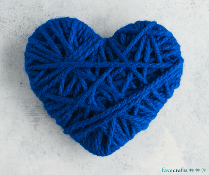 Union Jack Yarn Heart Garland