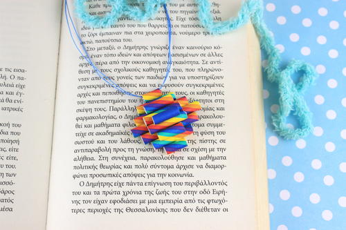 Necklace with Rainbbow Drinking Straws
