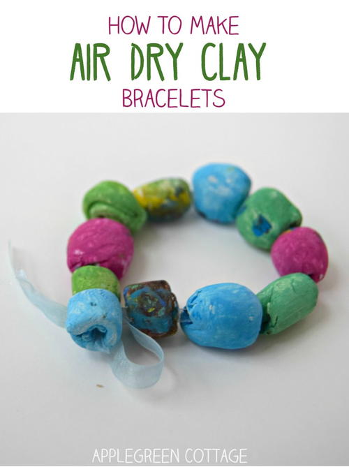 Mother's Day DIY Bracelets From Air Dry Clay