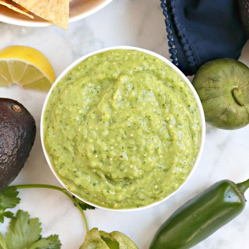 Avocado Tomatillo Salsa | FaveHealthyRecipes.com