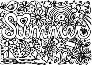 summertime coloring pages to print