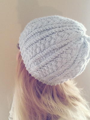 cable knit bobble hat pattern